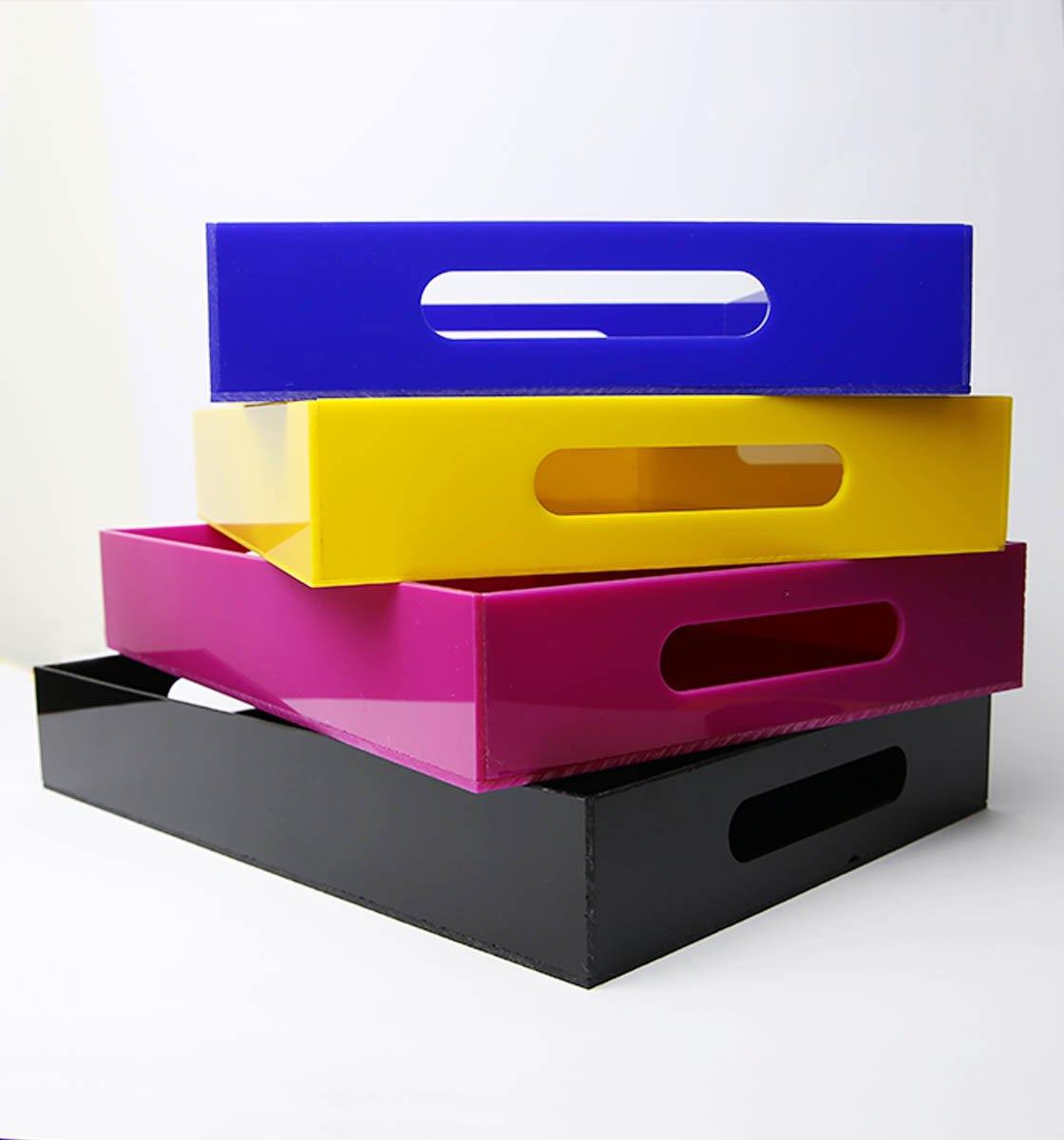 Acrylic and Wooden Trays