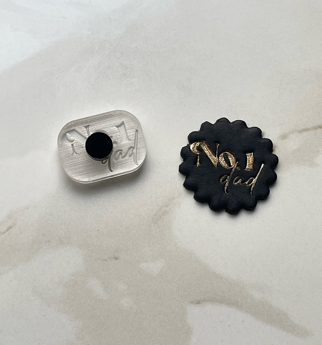 No 1 Dad - Mini Impression Stamp
