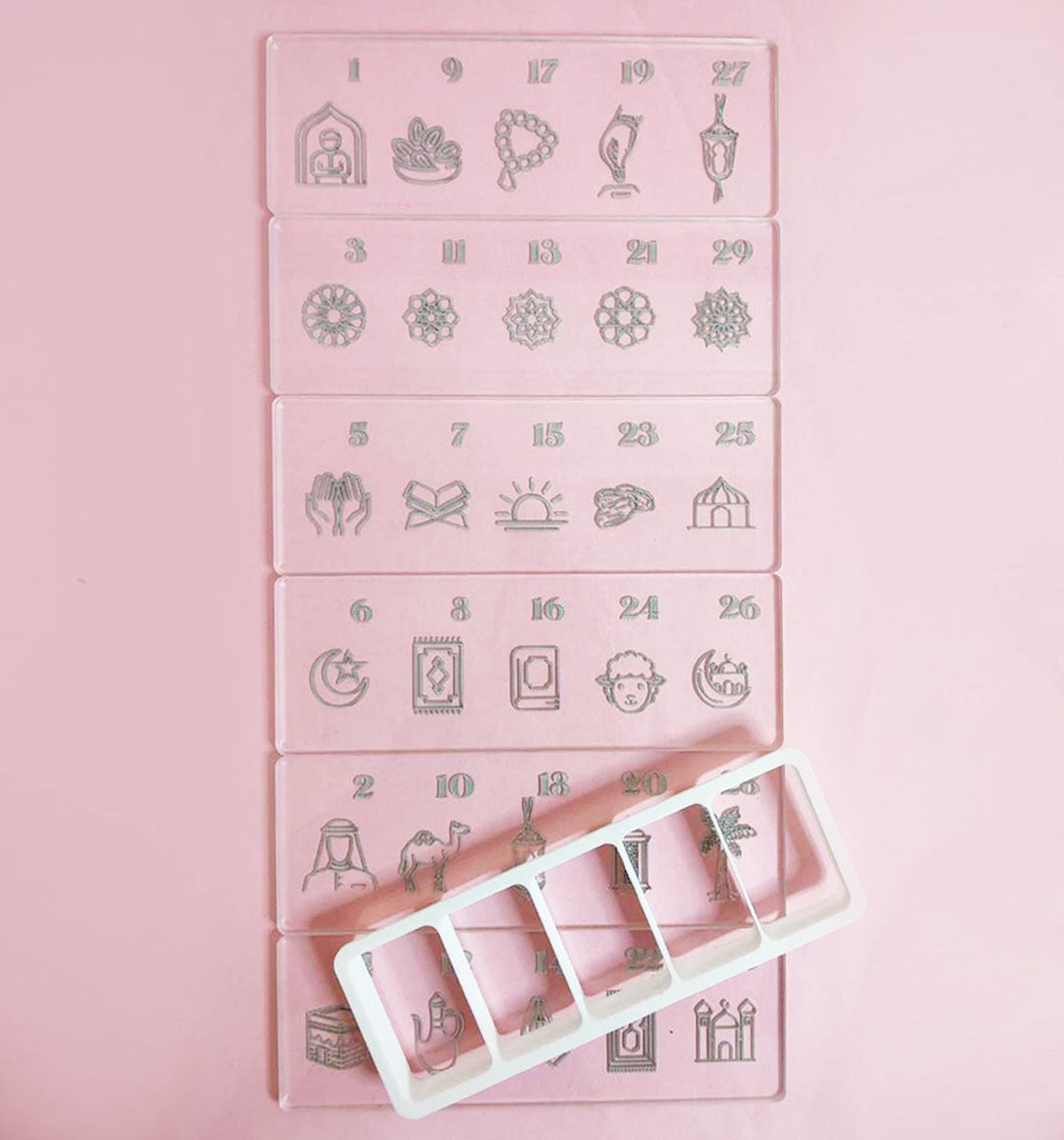 Ramadan 30 day Calendar set | Cake Embosser & Cutter