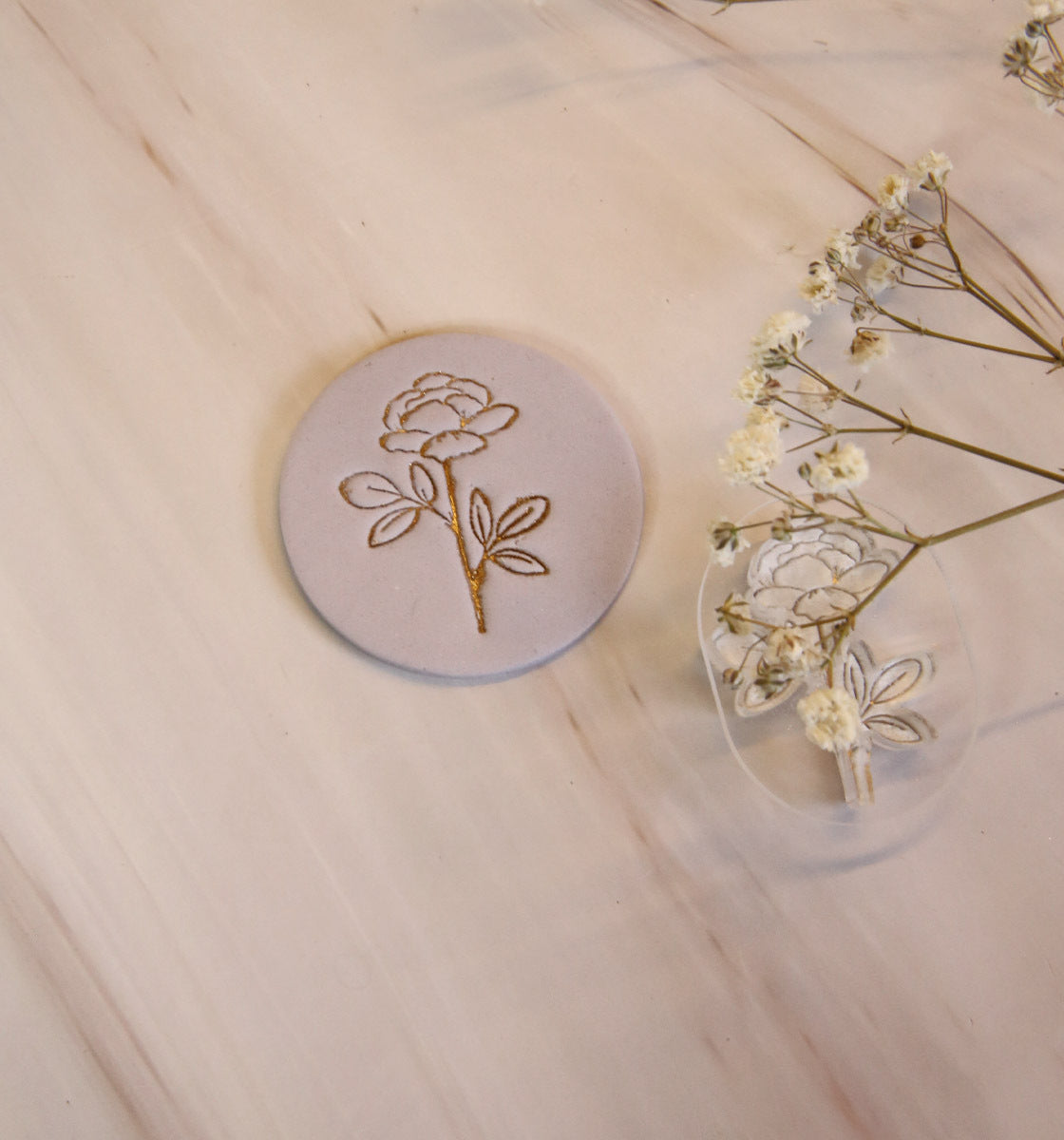 Rose Bud - Mini Impression Stamp