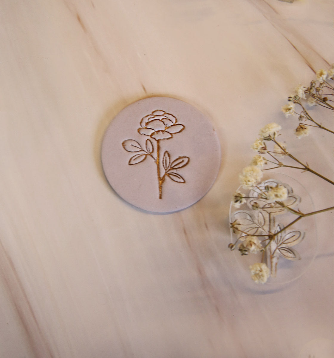 Rose Bud - Mini Impression Stamp