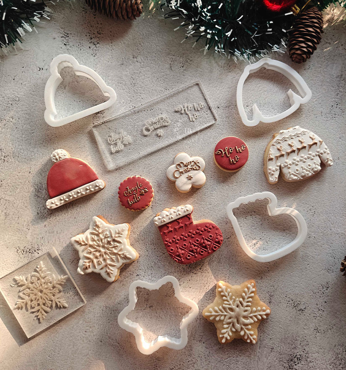 Merry Christmas Baking Set | Holiday Cookie & Fondant Tools