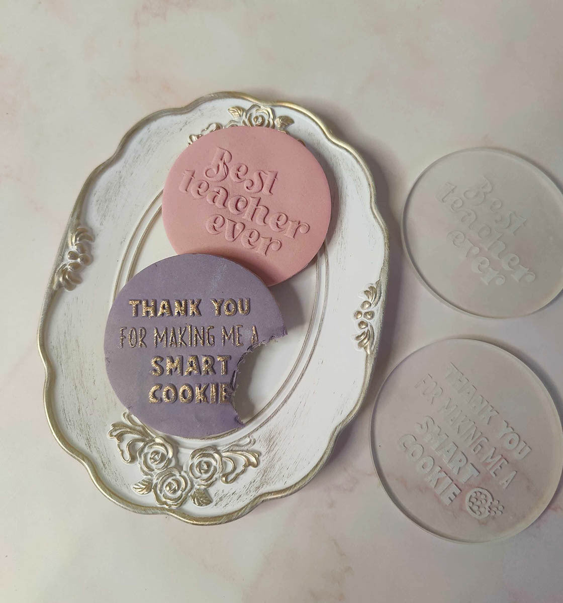 Teachers Day - Set of two - Cake Embosser Stamp