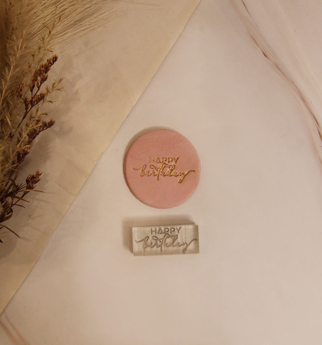 Happy Birthday - Sleek Cake Stamp