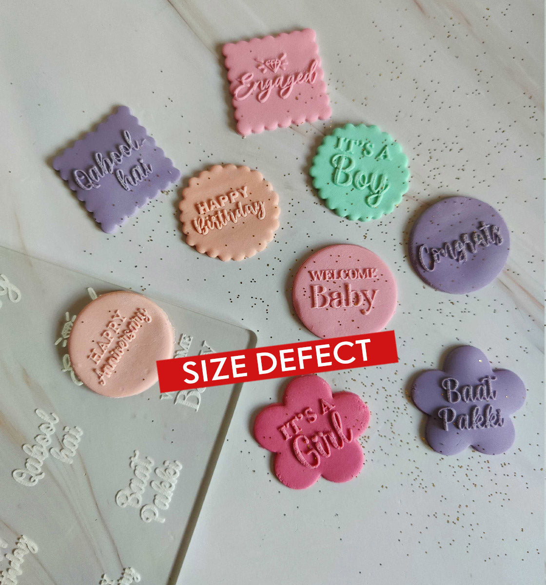 SLIGHTLY DEFECTED -ESSENTIALS TILE - Cake Embosser
