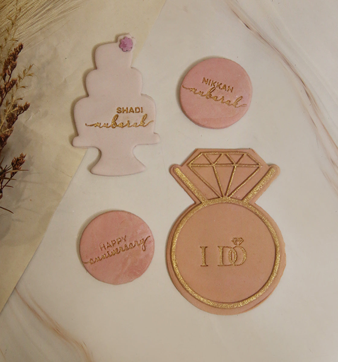 Wedding Theme Mini Stamps - Set of 4