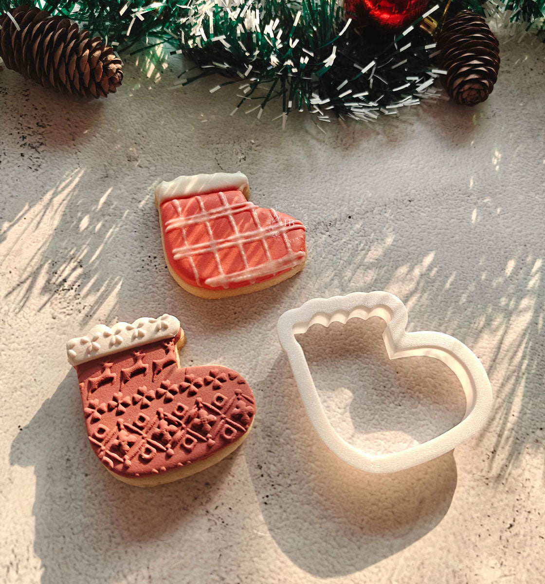 Christmas Stocking Shape Cutter | Festive Cookie & Fondant Cutter