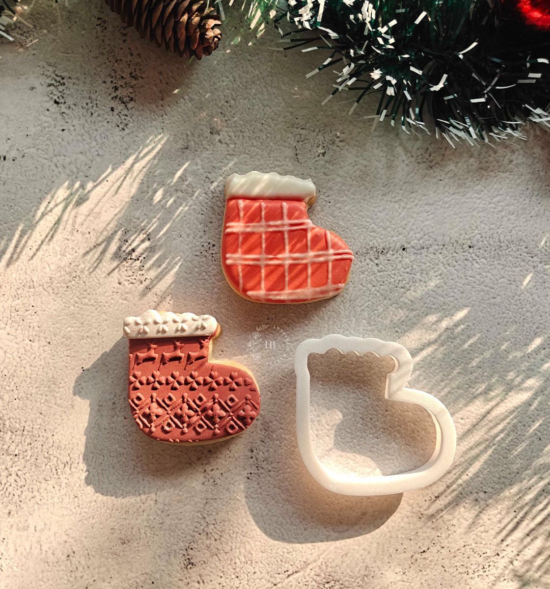 Christmas Stocking Shape Cutter | Festive Cookie & Fondant Cutter