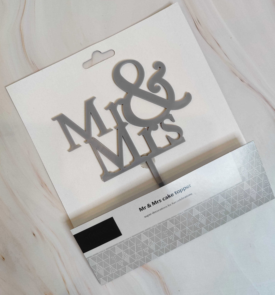 Mr & Mrs Acrylic Cake Topper