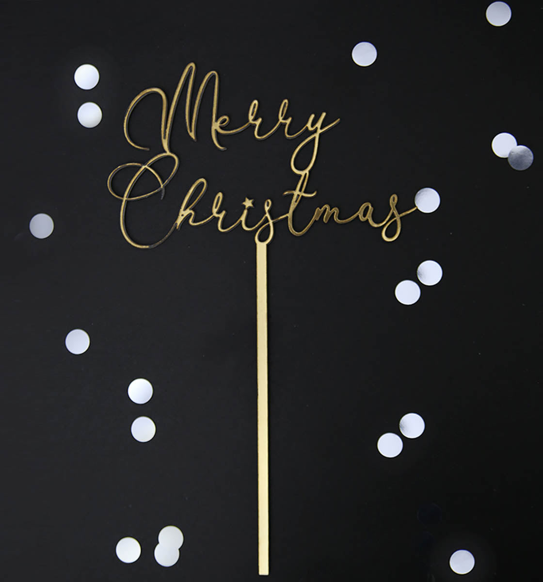 Merry Christmas Gold Topper