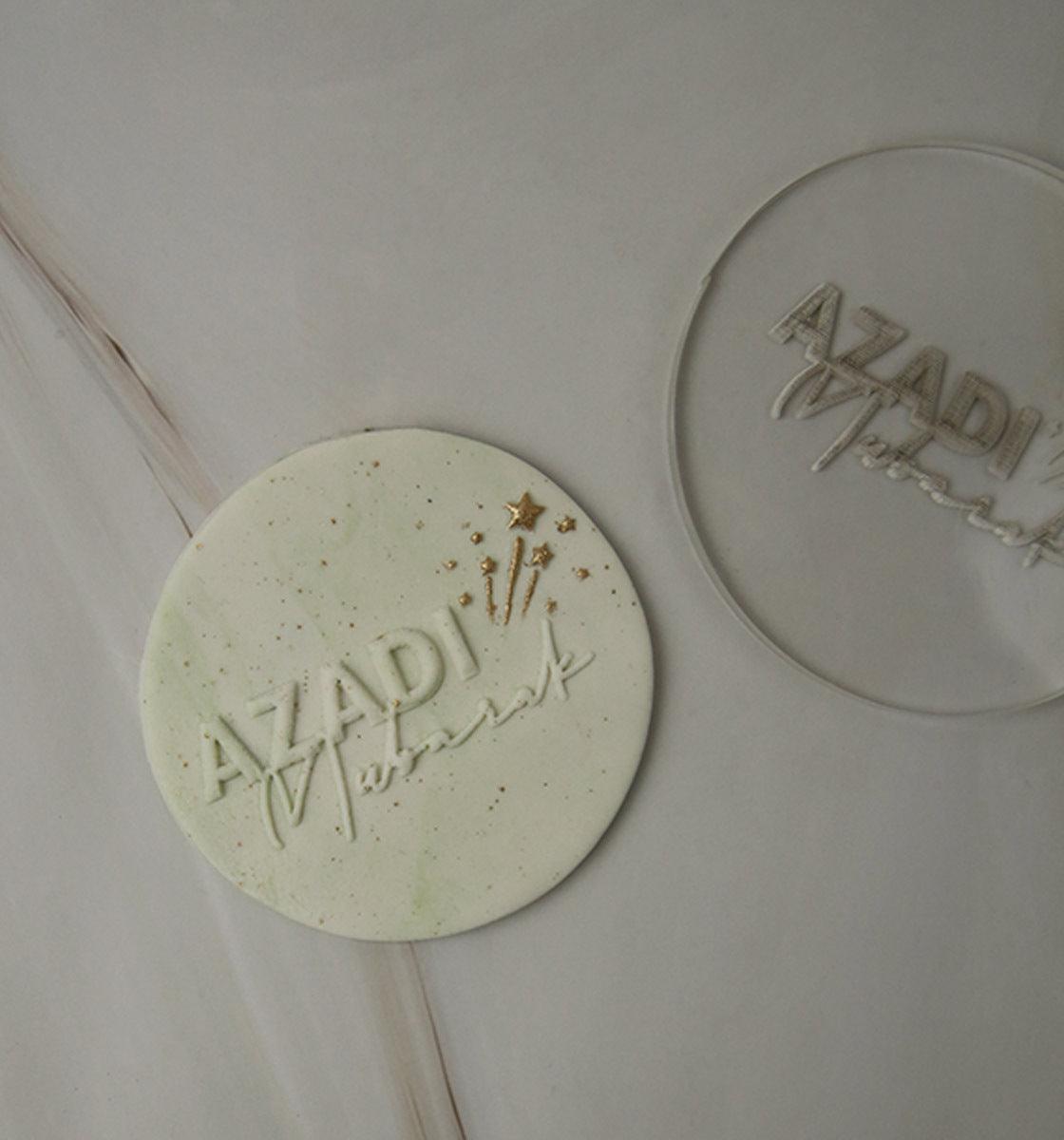 Azadi Mubarak - Embosser stamp - Inspired Baking