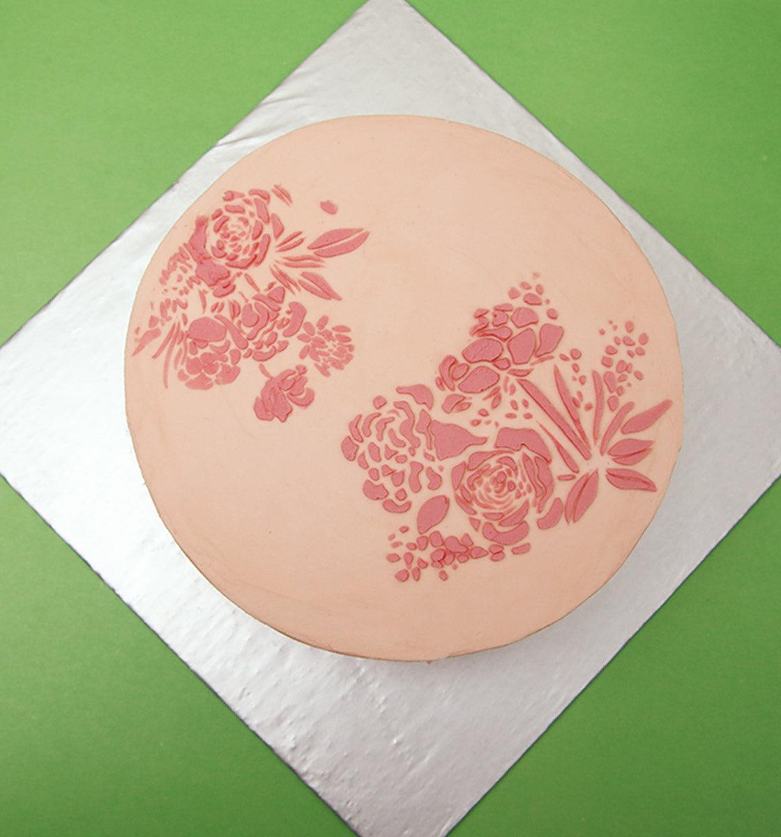 A floral Affair - stencil - Inspired Baking Pakistan