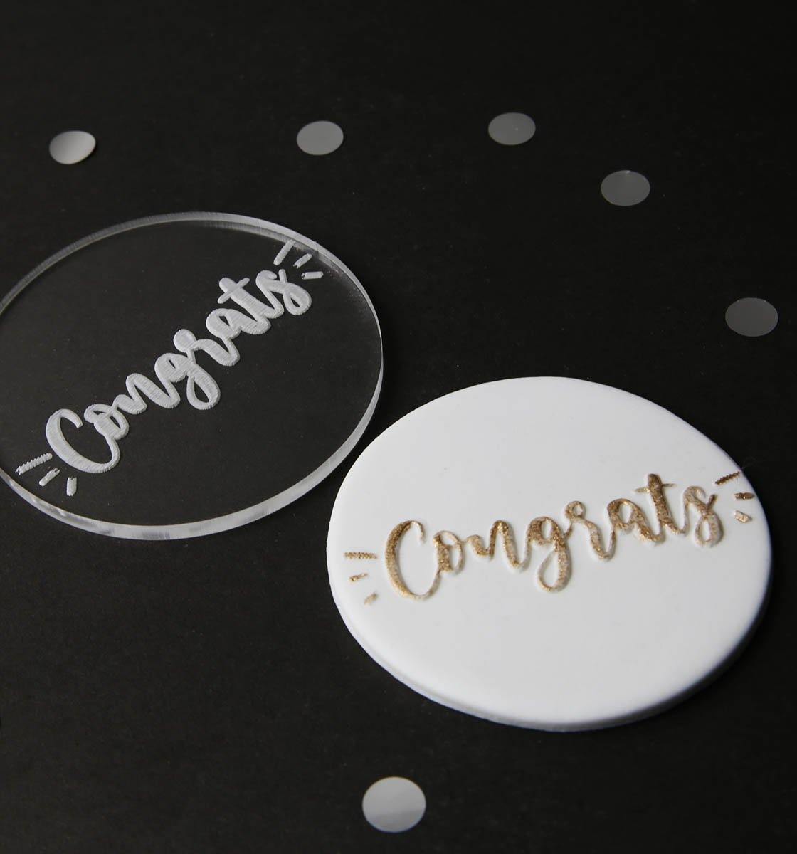 Congrats Embosser stamp - Inspired Baking