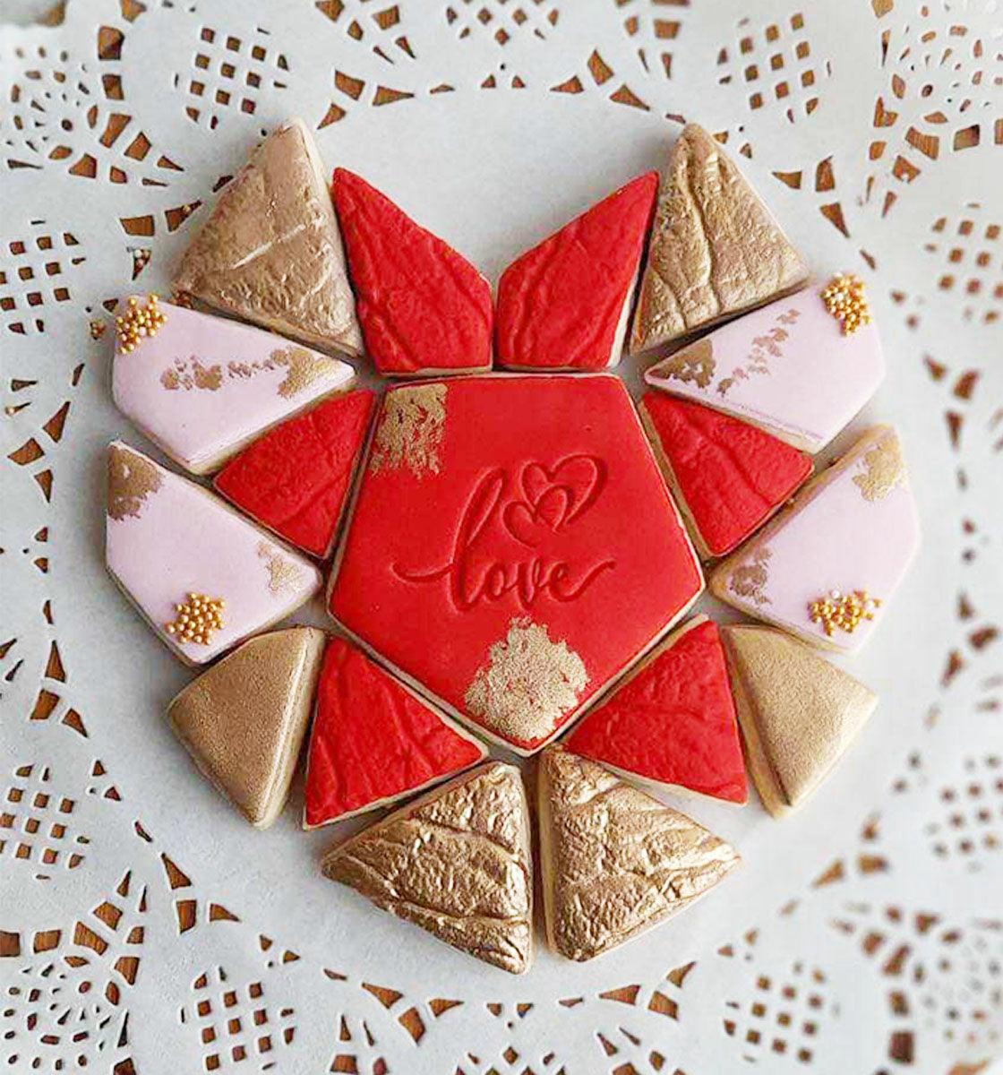 Giant Heart Geometric - Cookie Cutter - Inspired Baking Pakistan