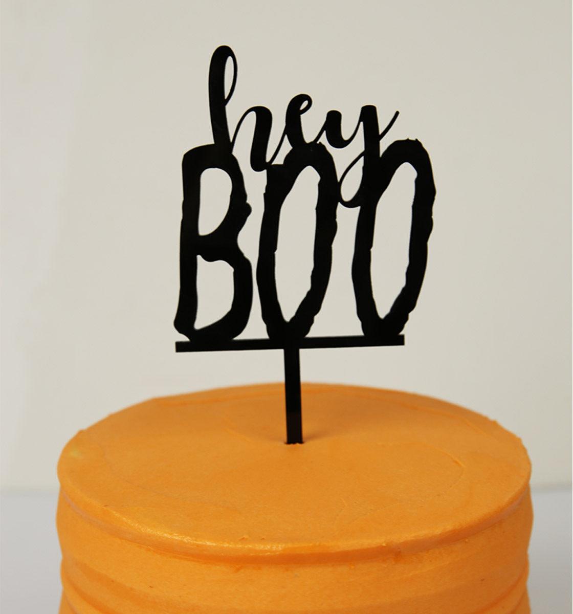 Hey Boo - cake topper - Inspired Baking