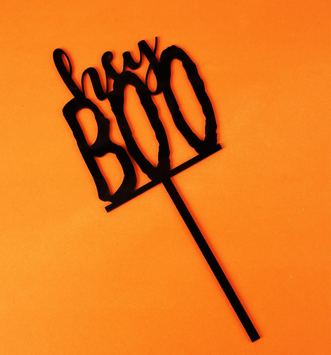 Hey Boo - cake topper - Inspired Baking