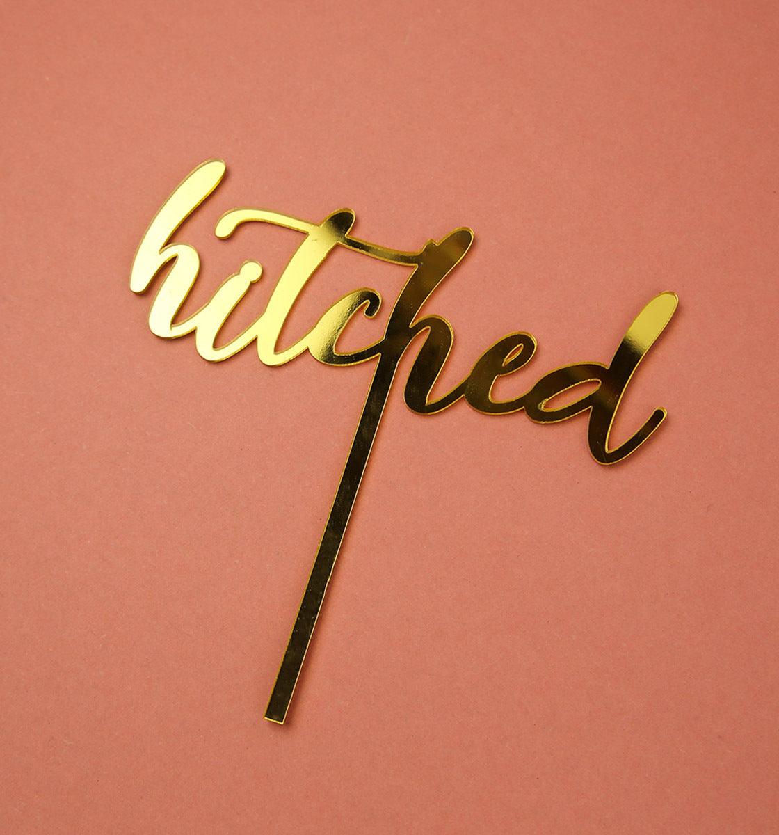 Hitched - cake topper - Inspired Baking