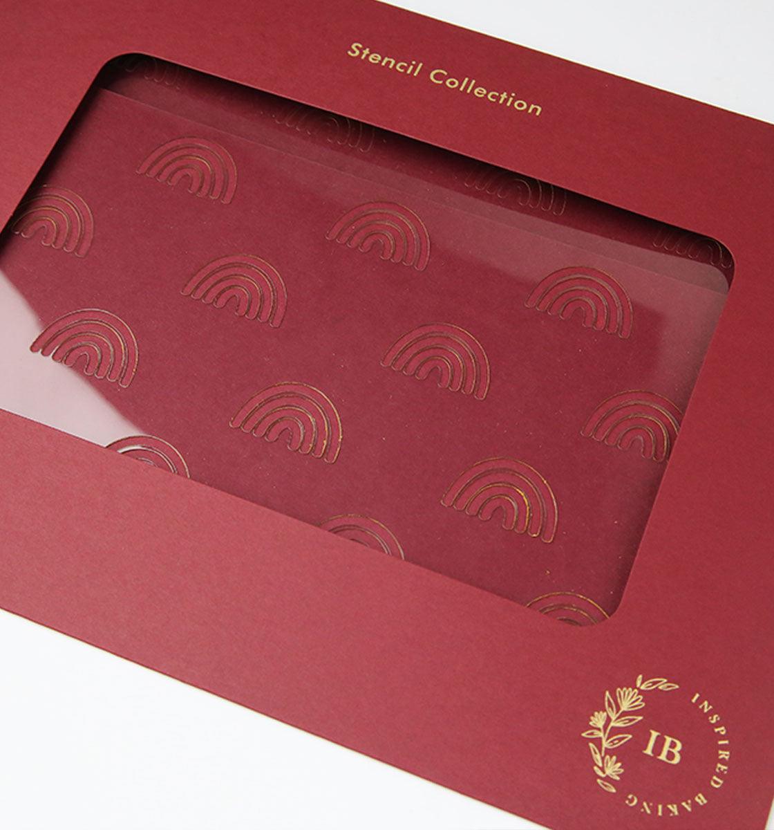 Rainbows & Butterflies - stencil - Inspired Baking Pakistan