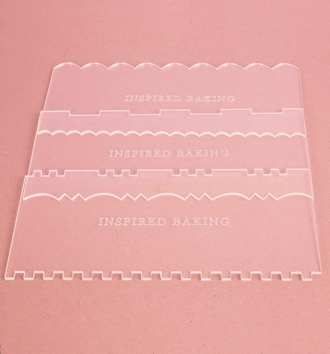 Set of 3 - Cake Combs - Inspired Baking
