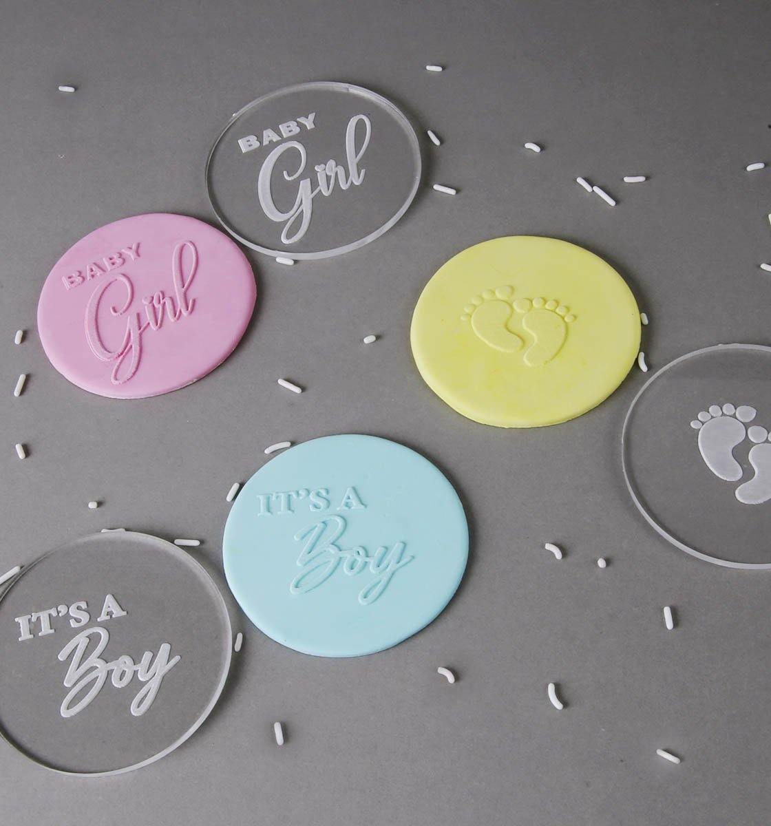 Baby Theme - Set of three embosser stamps - Inspired Baking