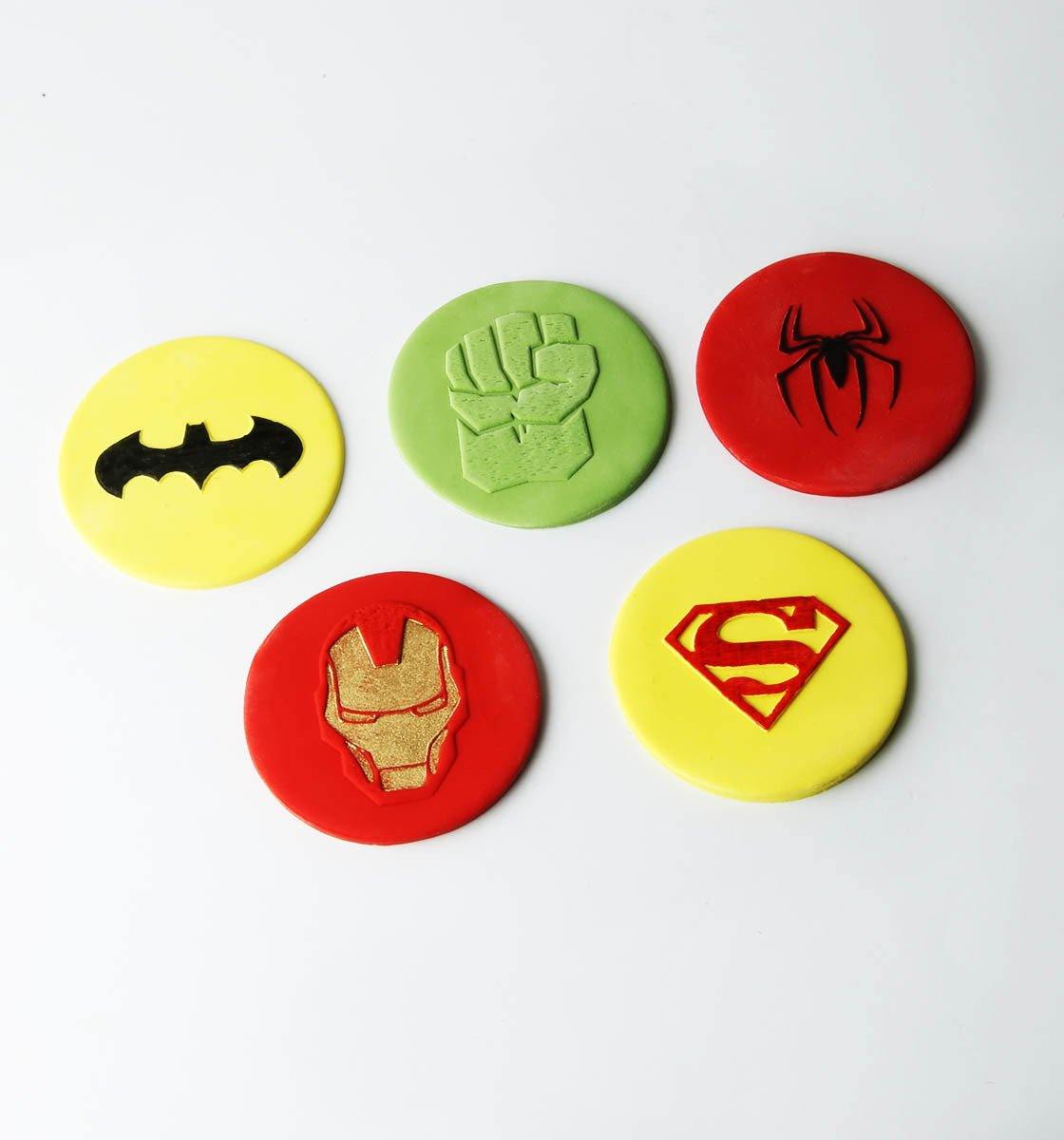 Super Heroes Embossers - Set of five stamps - Inspired Baking