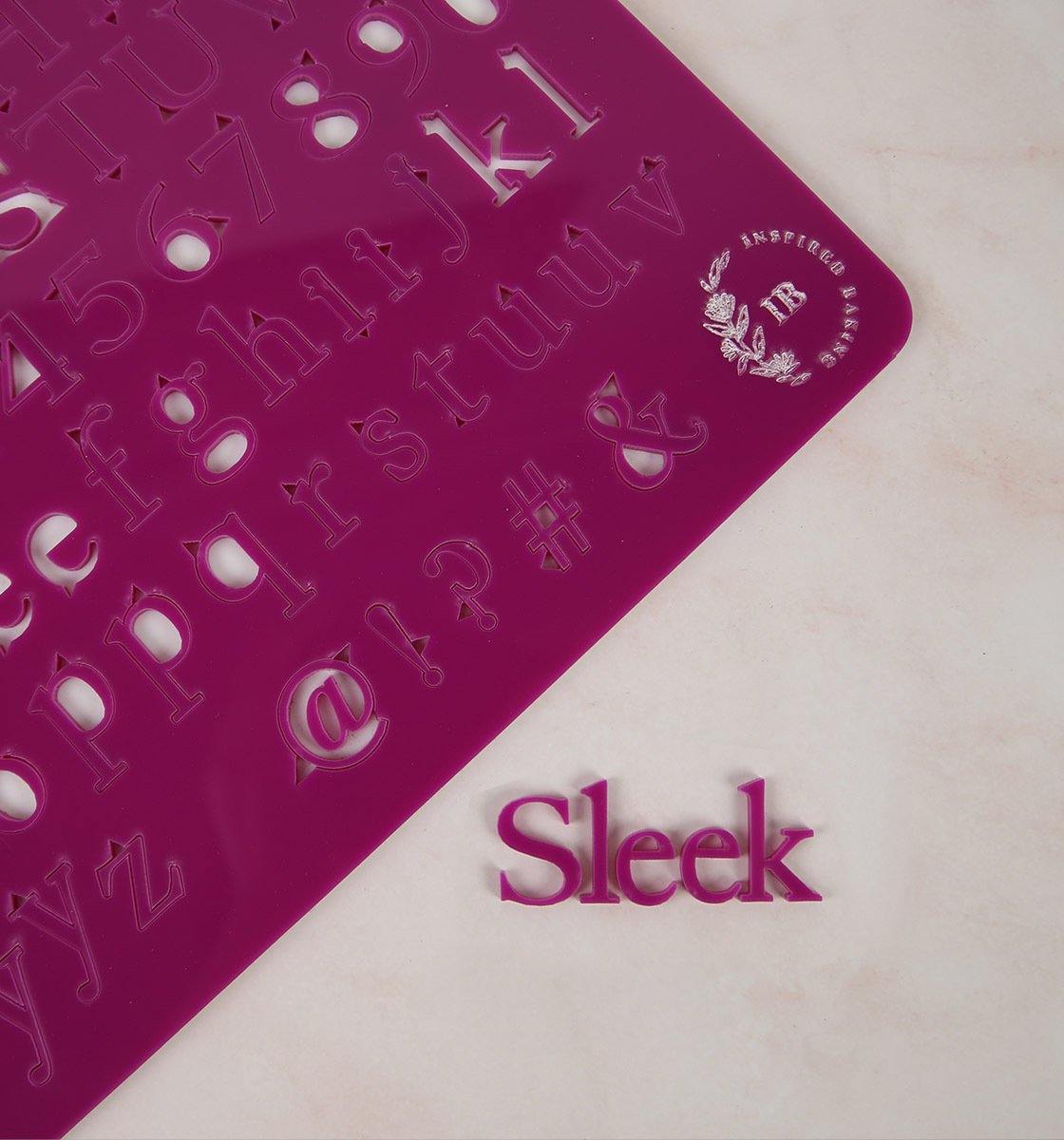 Baking Stamp (Sleek) - Letters, Numbers and Symbols Set - Inspired Baking