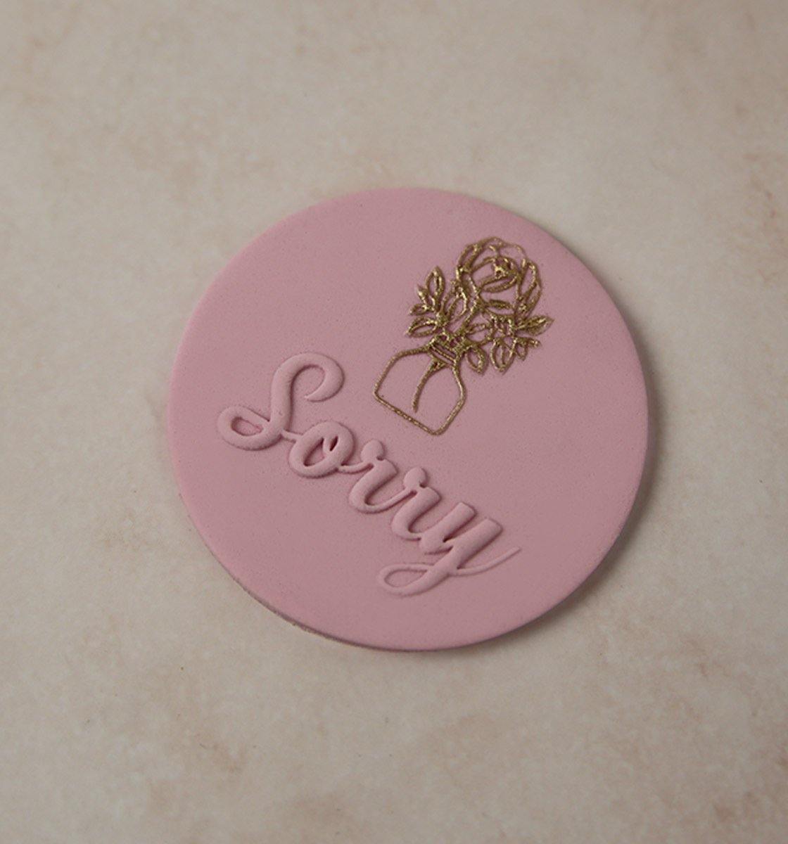 Sorry - embosser stamp - Inspired Baking