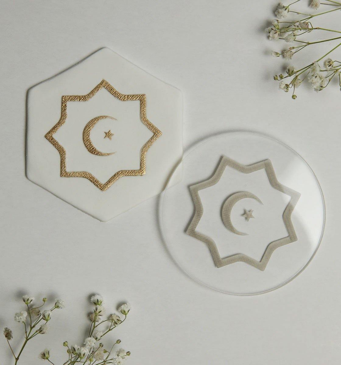 Moon & Star - embosser - Inspired Baking