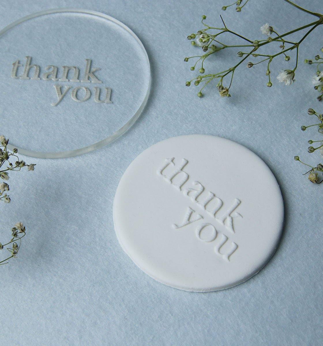 Thank you - Embosser stamp - Inspired Baking