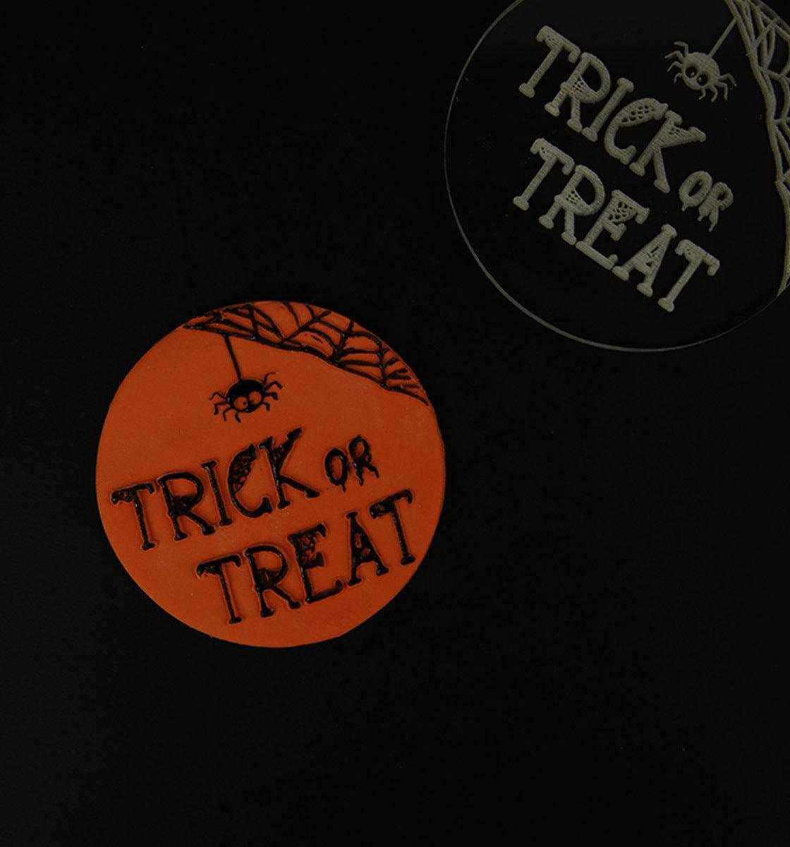 Trick or Treat - cake embosser stamp - Inspired Baking