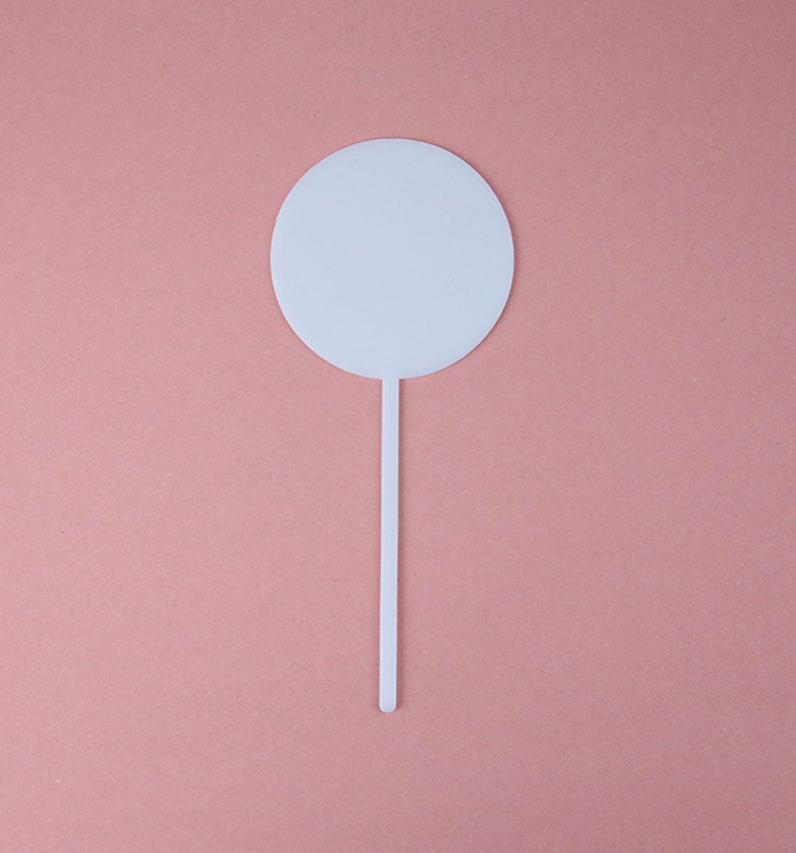 White Circle Acrylic Cake Topper Blanks | Round Shape DIY Cake Toppers - Inspired Baking Pakistan