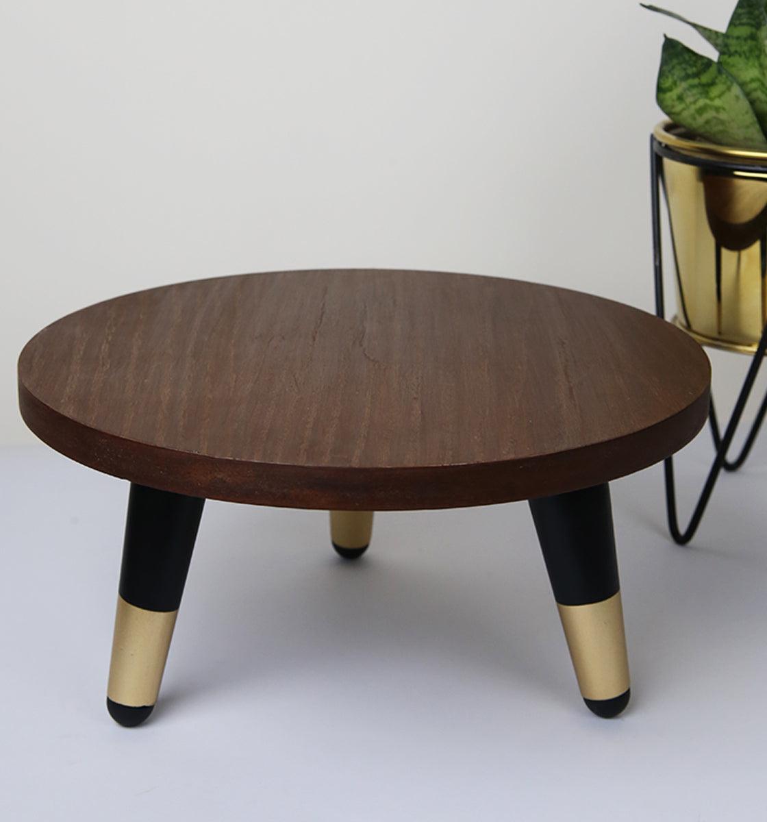 Wood & Gold - Cake Stand with a touch of Glamour - Inspired Baking Pakistan