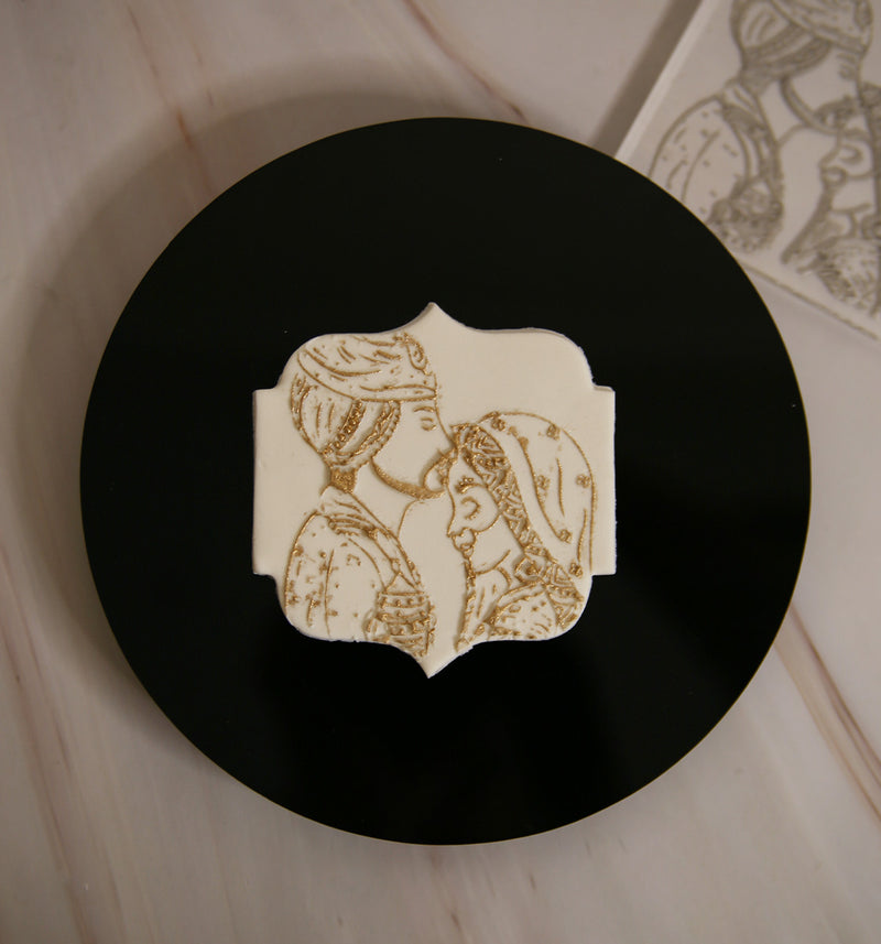 Eastern Bride & Groom - Embosser Stamp