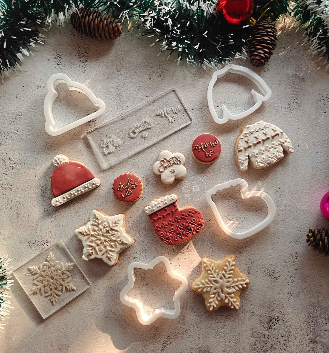 Merry Christmas Baking Set | Holiday Cookie & Fondant Tools