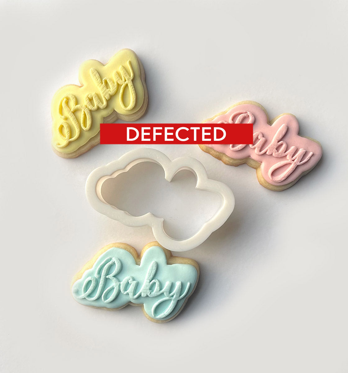 SLIGHTLY DEFECTED - Baby Text - Cookie Cutter