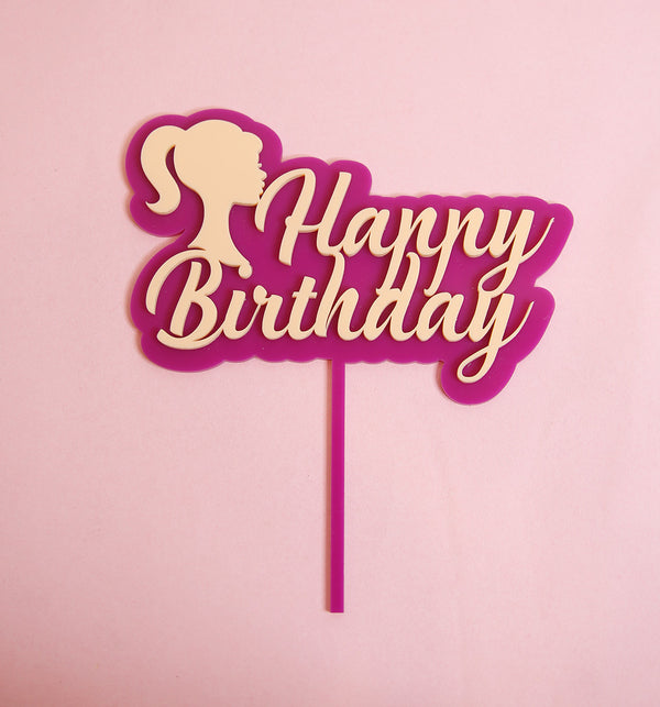 Happy Birthday Barbie - Cake topper