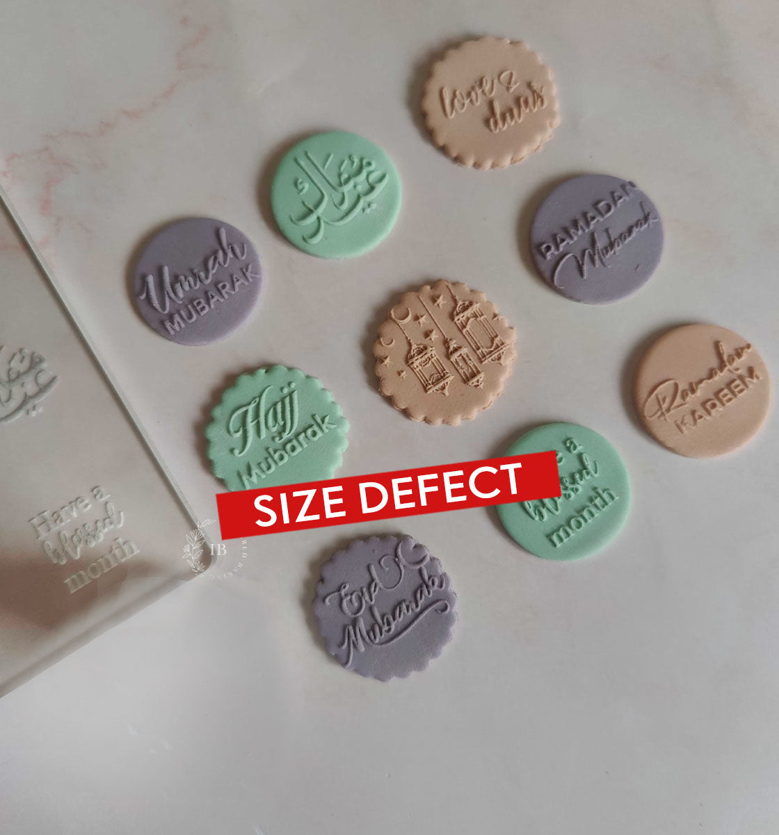 SLIGHTLY DEFECTED -MINI ISLAMIC TILE - Cake Embosser