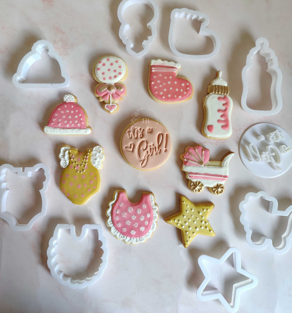 The Baby Girl Set - Cookie Cutters + Stamp