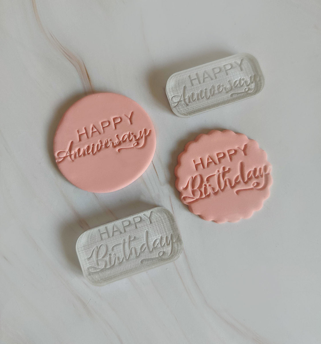 Happy Birthday + Happy Anniversary | Set of 2 impression stamps