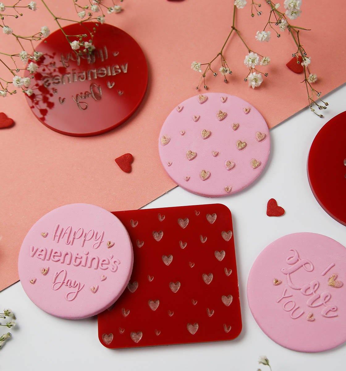 Valentine's Collection - Set of 3 embossers - Inspired Baking 