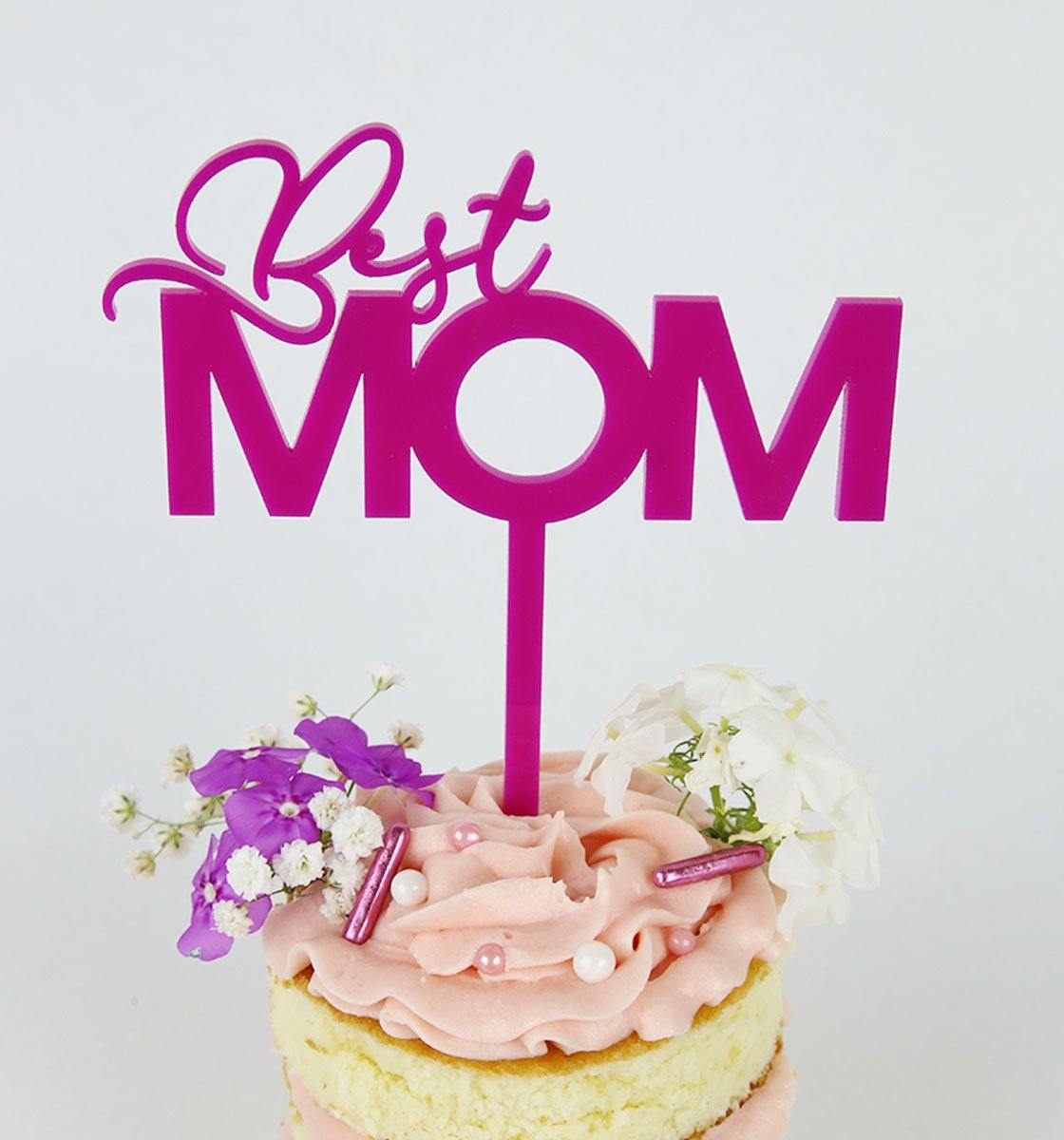 Best Mom Around Cake with Flower Decoration - Nothing Bundt Cakes