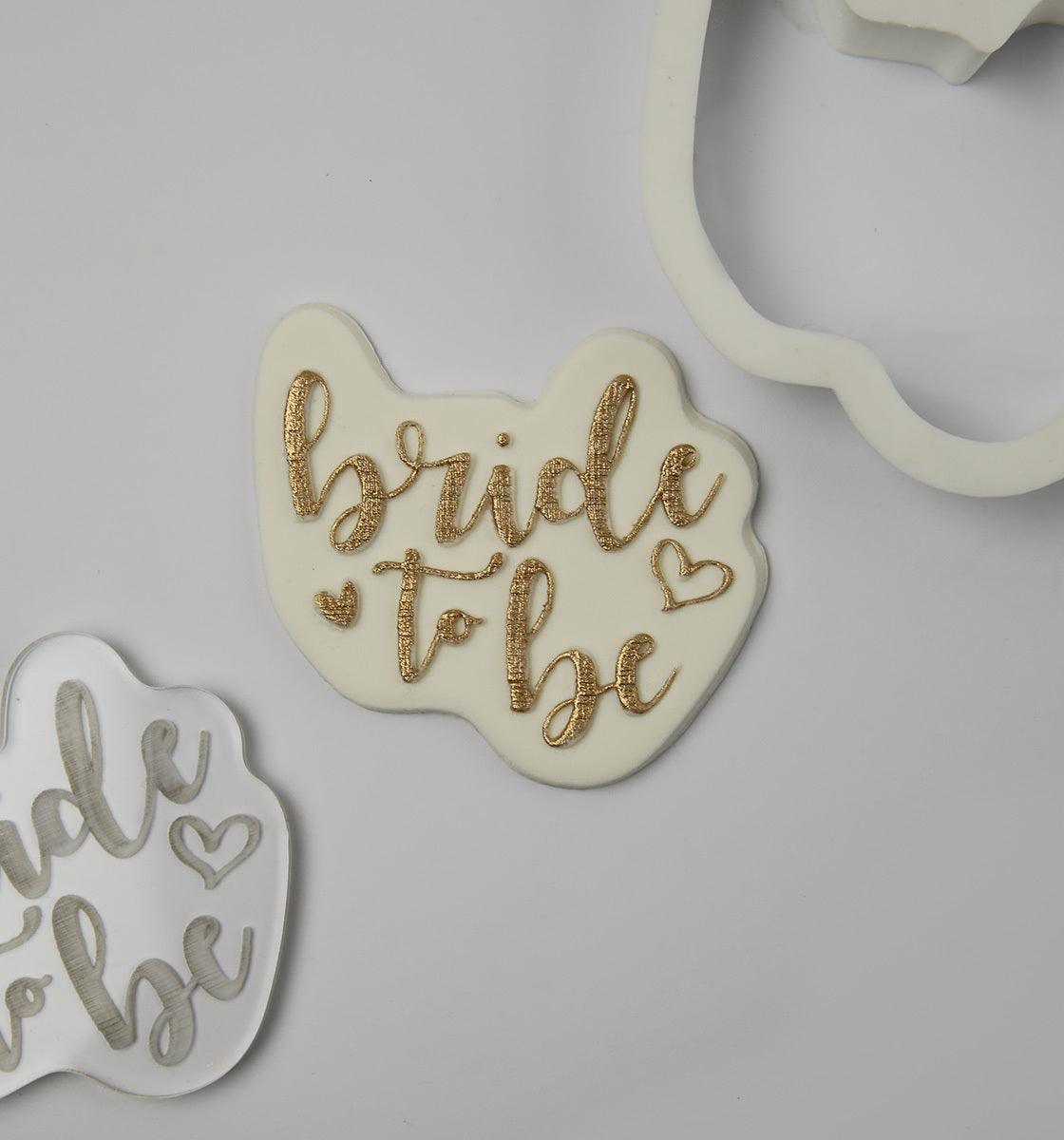 Bride to be - embosser and cutter set - Inspired Baking 