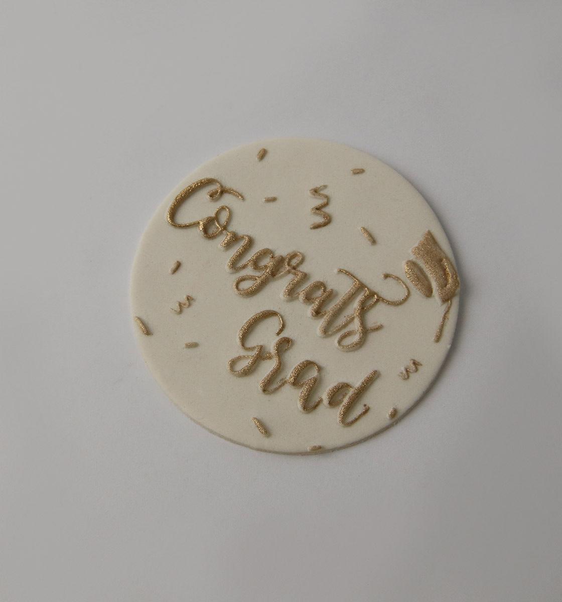 Congrats Grad - Embosser stamp - Inspired Baking 