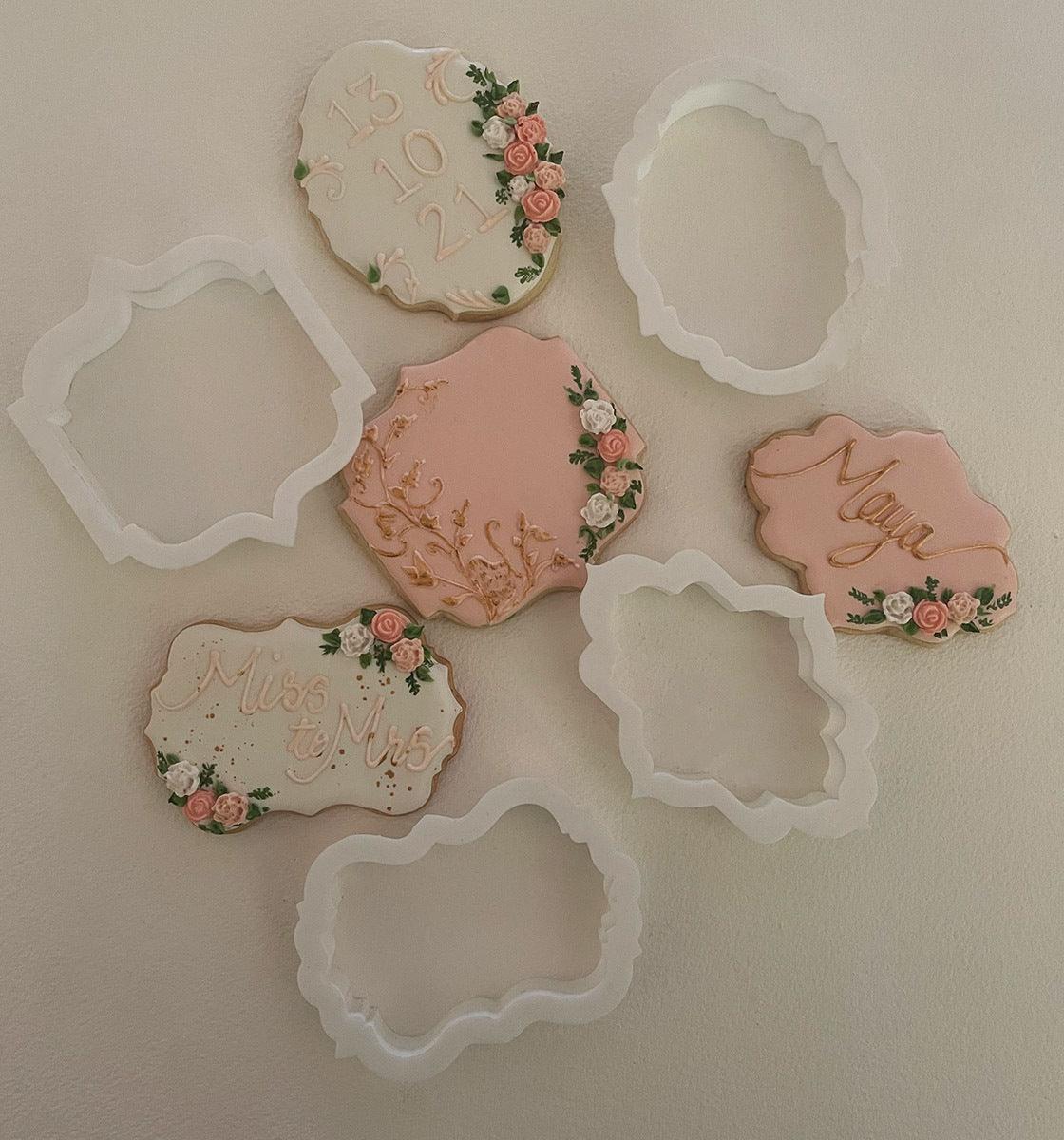 Fancy Plaques - set of 4 - Cookie Cutter - Inspired Baking Pakistan