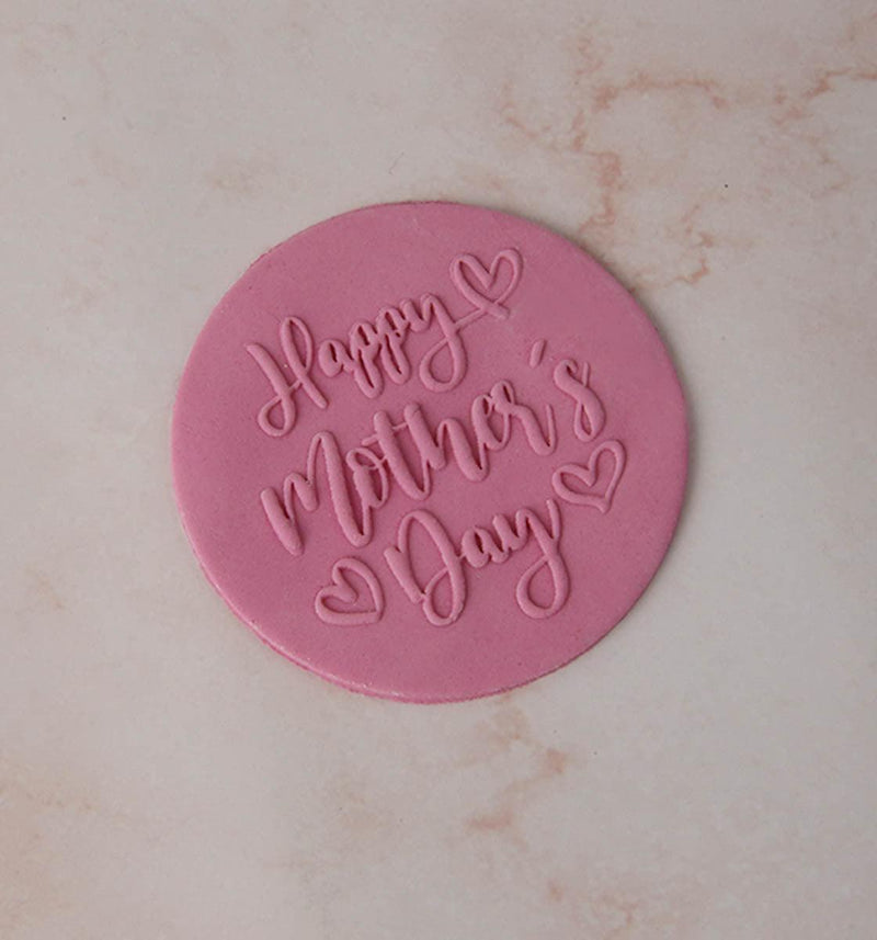 Happy Mother's Day with hearts - Mini Embosser - Inspired Baking Pakistan