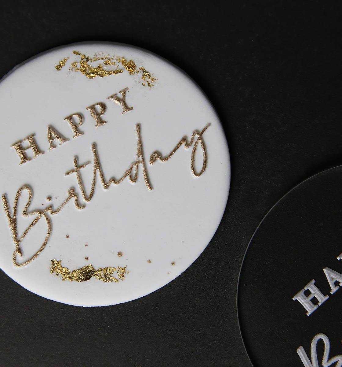 Happy Birthday Embosser - Sleek Design - Inspired Baking 