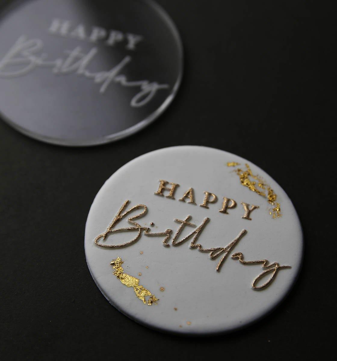 Happy Birthday Embosser - Sleek Design - Inspired Baking 