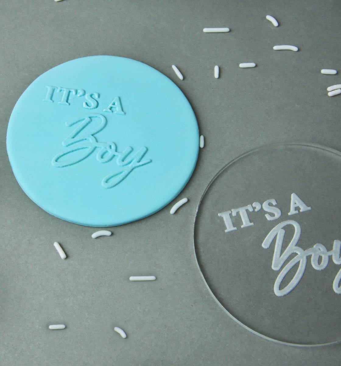 It's a Boy - Embosser Stamp - Inspired Baking 