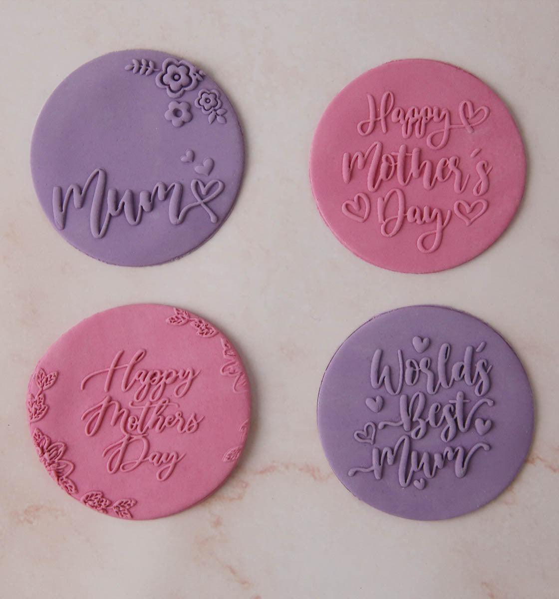 Mother's Day - set of 4 Mini Embossers - Inspired Baking Pakistan