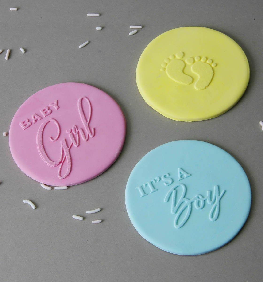 Baby Theme - Set of three embosser stamps - Inspired Baking 